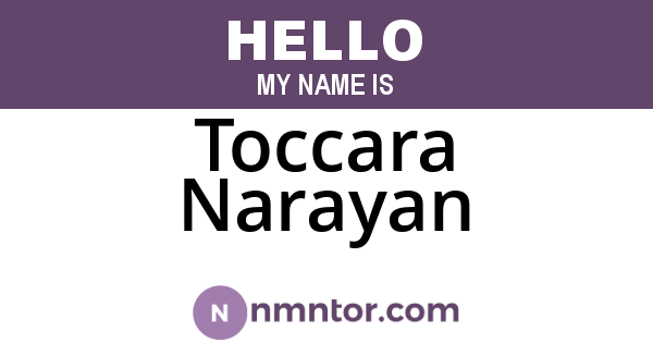 Toccara Narayan