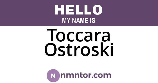 Toccara Ostroski