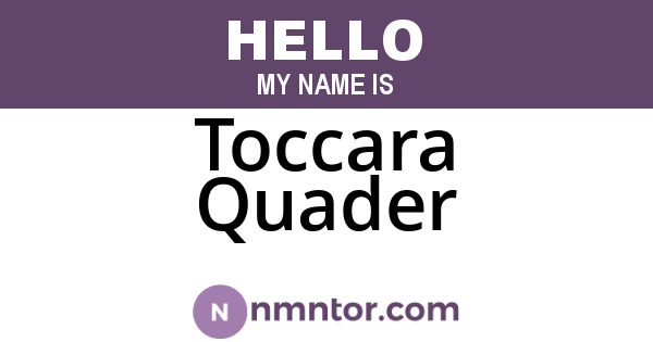 Toccara Quader