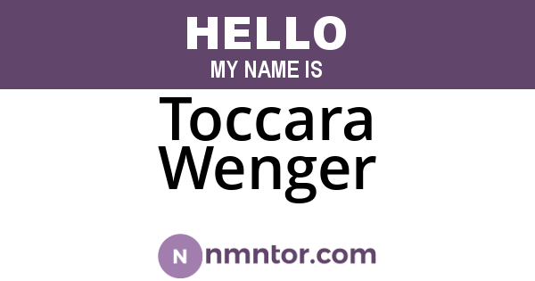 Toccara Wenger