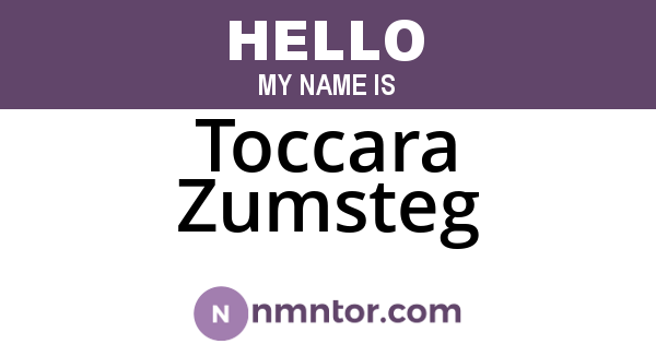 Toccara Zumsteg