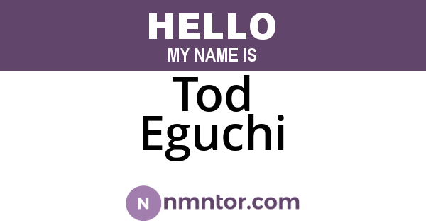 Tod Eguchi