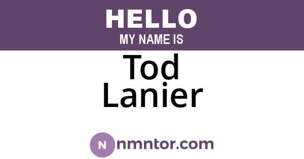 Tod Lanier