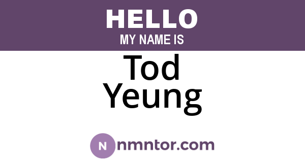 Tod Yeung