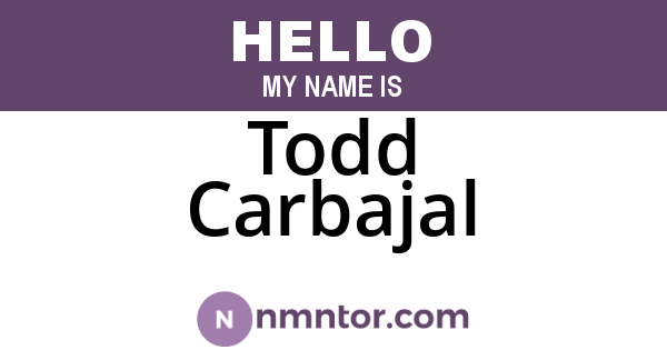 Todd Carbajal