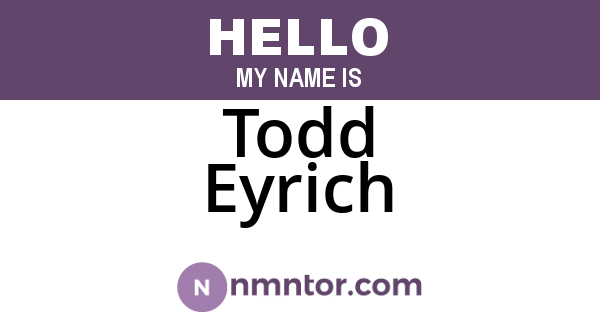 Todd Eyrich