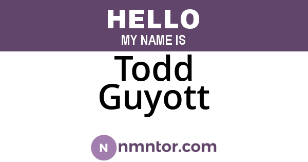 Todd Guyott