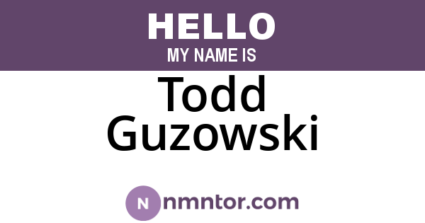 Todd Guzowski