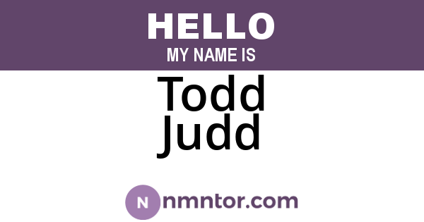 Todd Judd