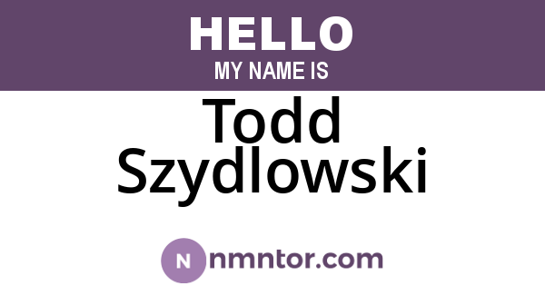 Todd Szydlowski
