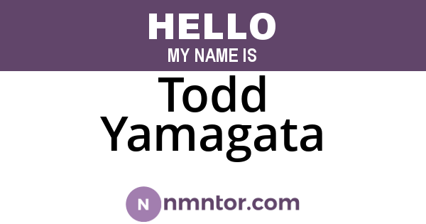 Todd Yamagata