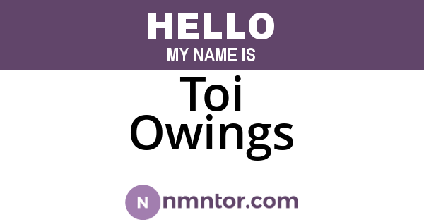 Toi Owings