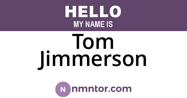 Tom Jimmerson