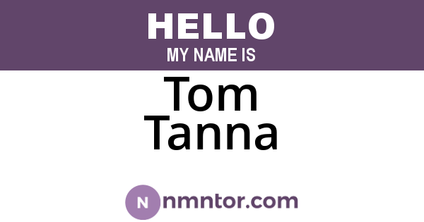 Tom Tanna