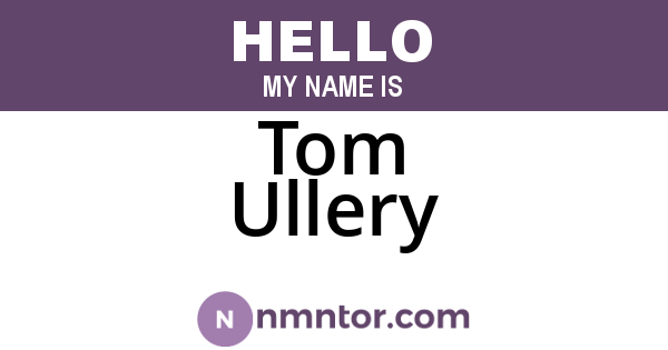 Tom Ullery