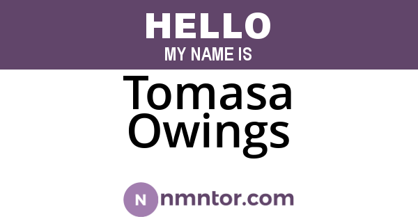 Tomasa Owings