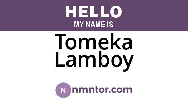 Tomeka Lamboy