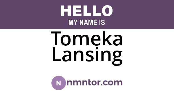 Tomeka Lansing