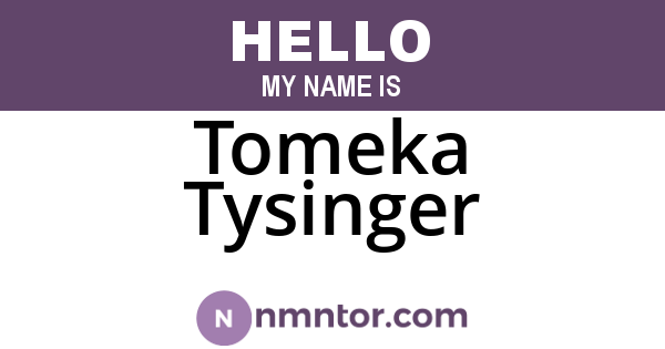 Tomeka Tysinger