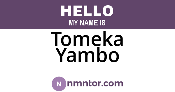 Tomeka Yambo