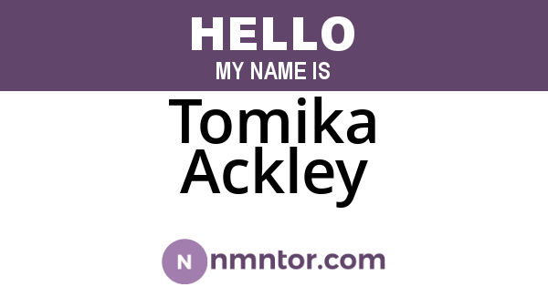 Tomika Ackley