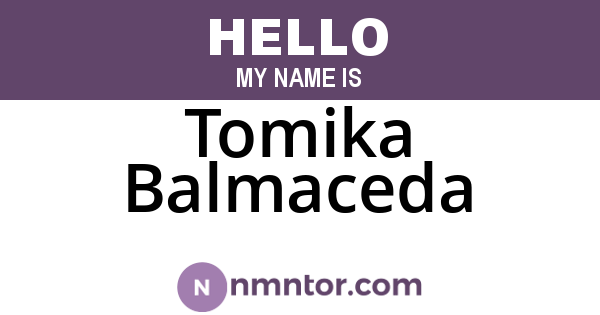 Tomika Balmaceda