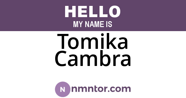 Tomika Cambra