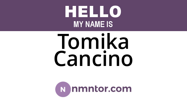 Tomika Cancino