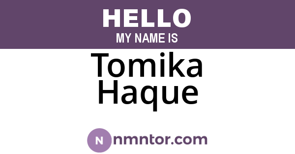 Tomika Haque