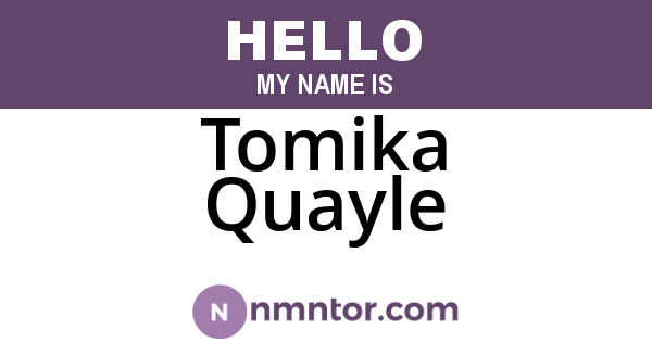 Tomika Quayle