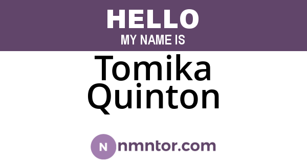 Tomika Quinton