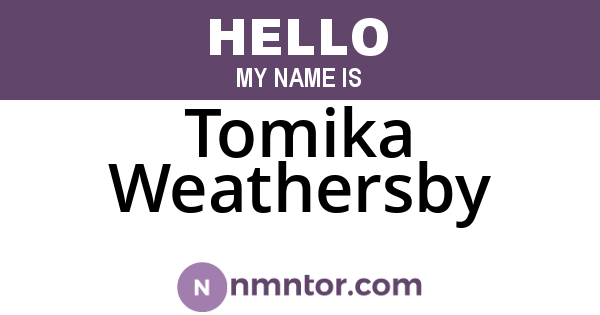 Tomika Weathersby