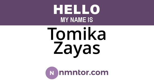 Tomika Zayas