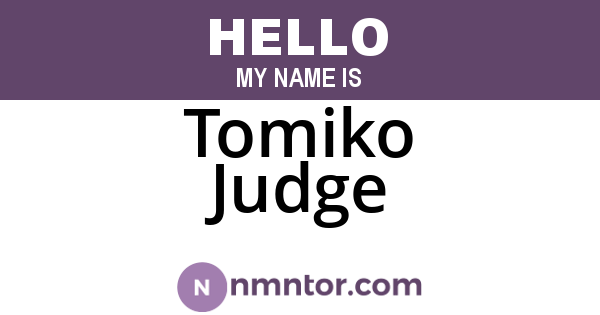 Tomiko Judge