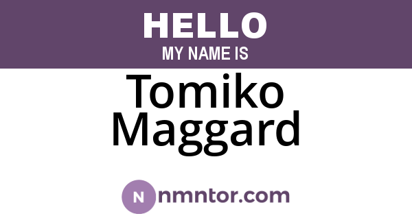 Tomiko Maggard