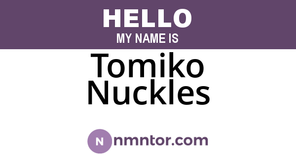 Tomiko Nuckles