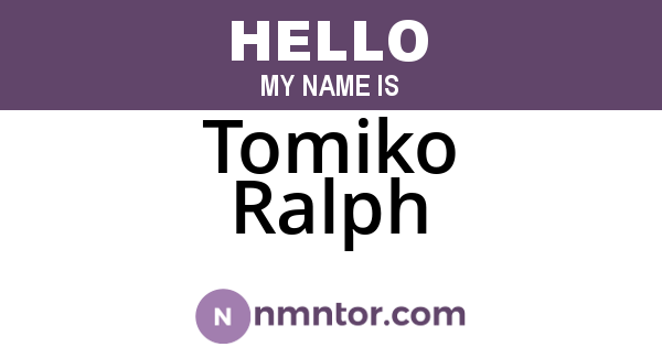 Tomiko Ralph