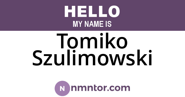 Tomiko Szulimowski