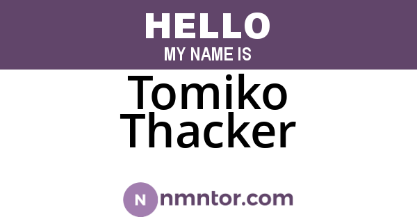 Tomiko Thacker