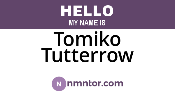Tomiko Tutterrow