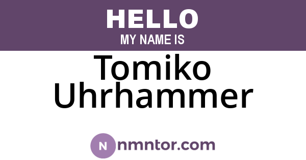 Tomiko Uhrhammer