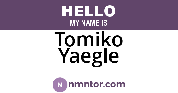 Tomiko Yaegle