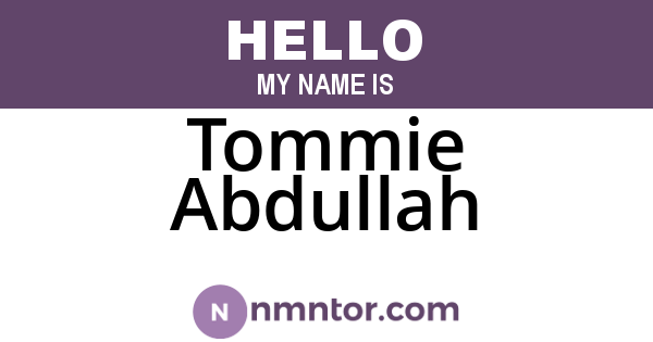 Tommie Abdullah