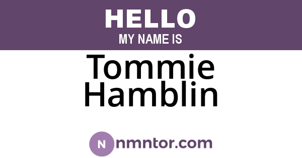 Tommie Hamblin