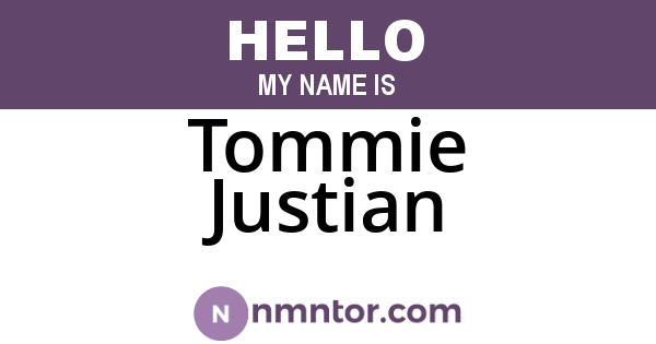 Tommie Justian