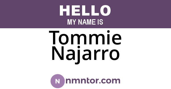 Tommie Najarro