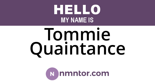 Tommie Quaintance