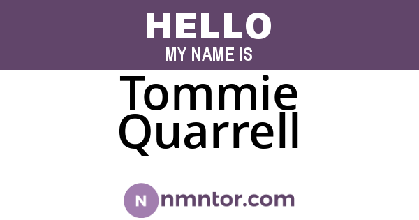 Tommie Quarrell