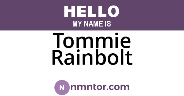 Tommie Rainbolt