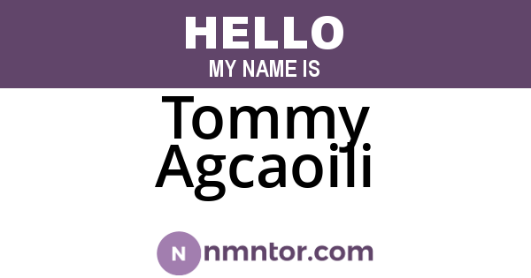 Tommy Agcaoili